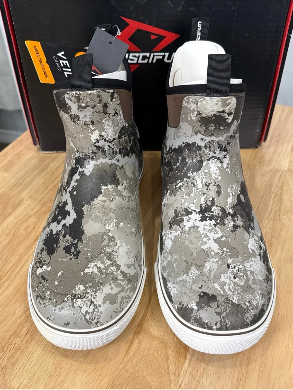 Piscifun Men’s Deck Boots Waterproof Rain Fishing Anti Slip Camo Sz 11 NEW $150
